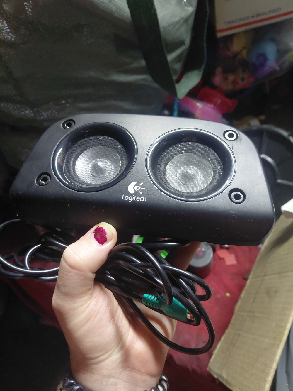 Logitech Z506 center channel speaker from a 5.1 surround sound system